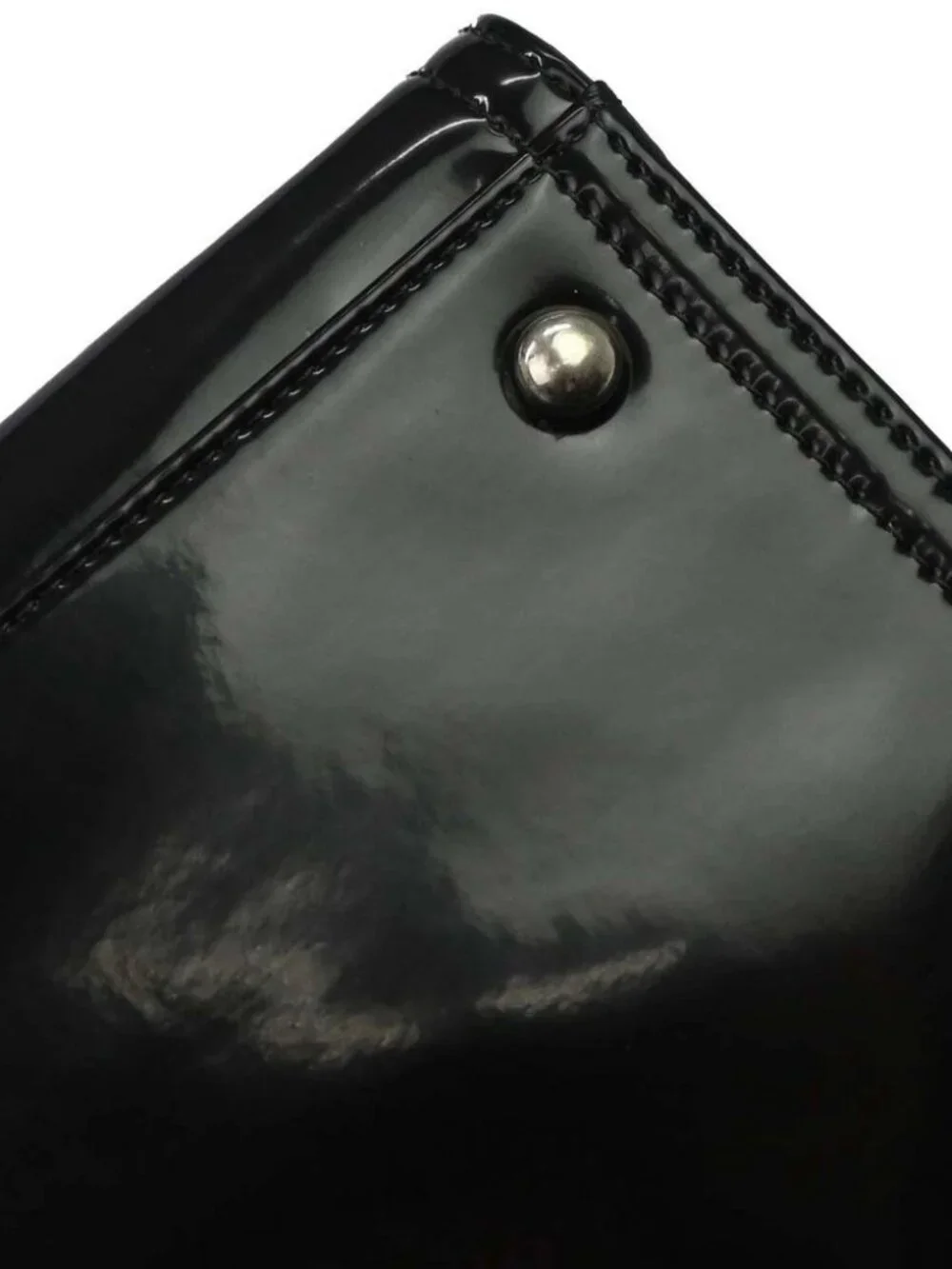 Chanel Black Patent Lambskin Leather Lipstick Tote Bag